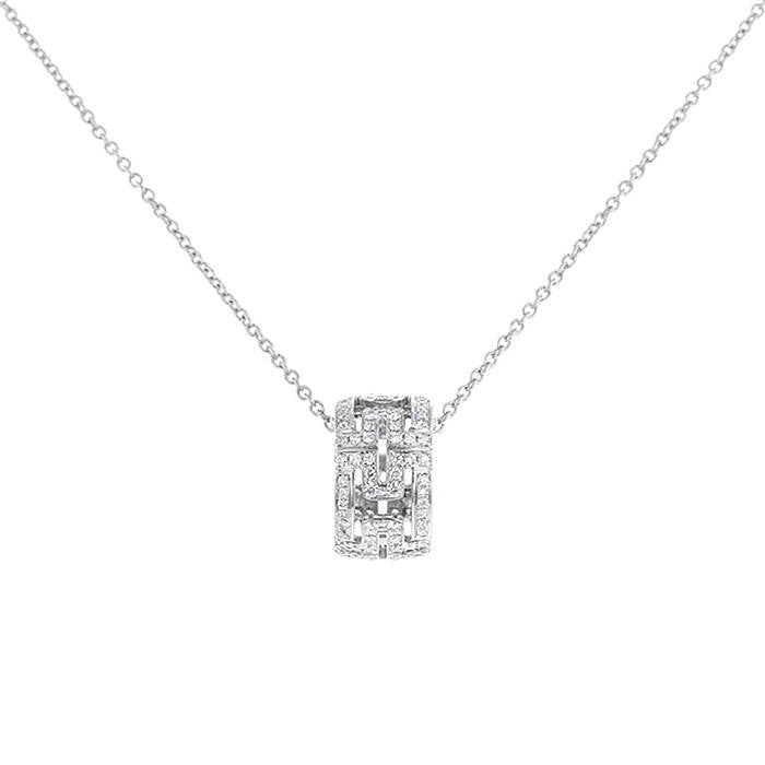 [Super]PARENTESI NECKLACE SILVER DIAMOND