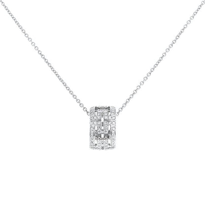 [Super]PARENTESI NECKLACE SILVER DIAMOND