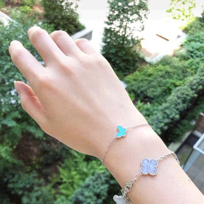 [Super Jewellery]BUTTERFLY TURQUOISE BUTTERFLY BRACELET SILVER