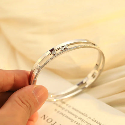 [Super Jewellery]Move Romane Diamond Bangle Bracelet