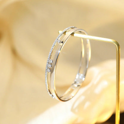 [Super Jewellery]Move Romane Diamond Bangle Bracelet