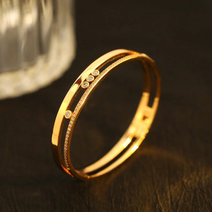 [Super Jewellery]Move Romane Diamond Bangle Bracelet