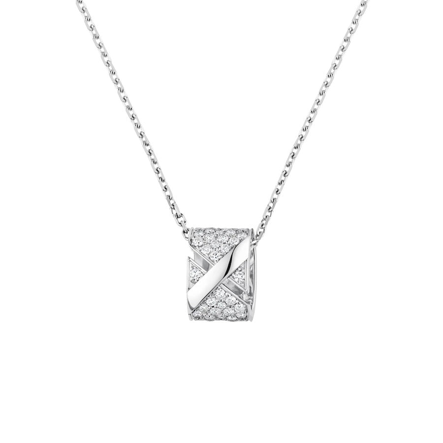 [Super Jewellery]LIENS EVIDENCE DIAMOND PAVED NECKLACE