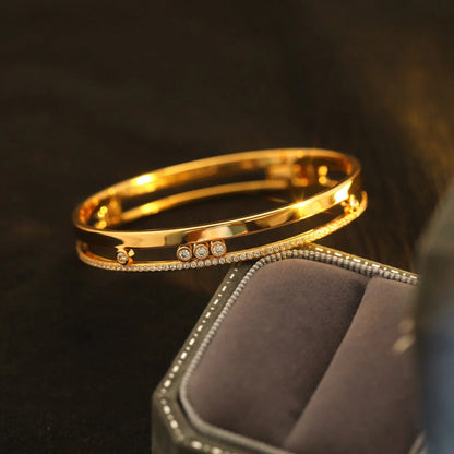 [Super Jewellery]Move Romane Diamond Bangle Bracelet