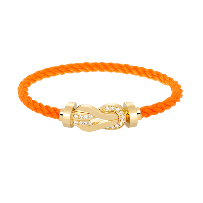 [Super Jewellery]CHANCE LARGE 8 FIGURE BUCKLE HALF DIAMOND BRACELET GOLD