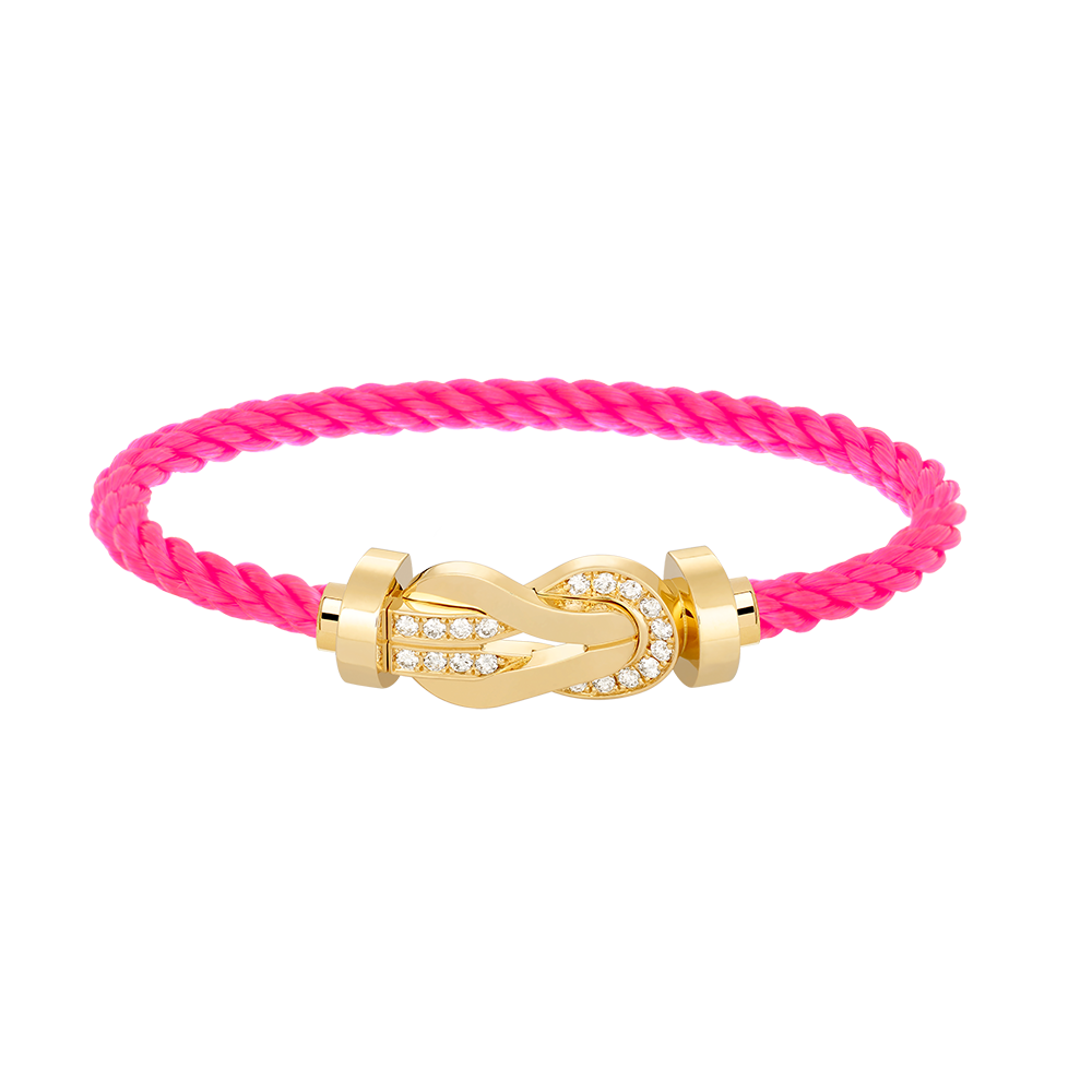 [Super Jewellery]CHANCE LARGE 8 FIGURE BUCKLE HALF DIAMOND BRACELET GOLD