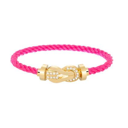 [Super Jewellery]CHANCE LARGE 8 FIGURE BUCKLE HALF DIAMOND BRACELET GOLD
