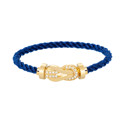 [Super Jewellery]CHANCE LARGE 8 FIGURE BUCKLE HALF DIAMOND BRACELET GOLD