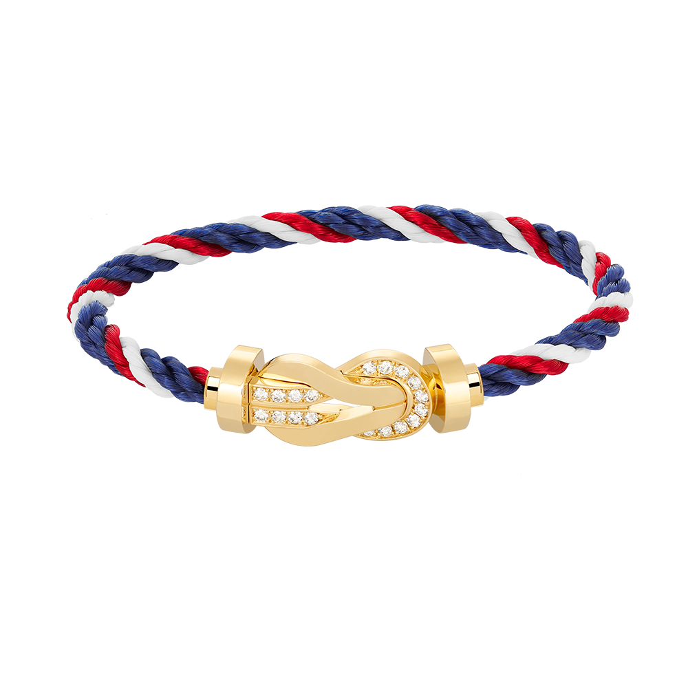 [Super Jewellery]CHANCE LARGE 8 FIGURE BUCKLE HALF DIAMOND BRACELET GOLD