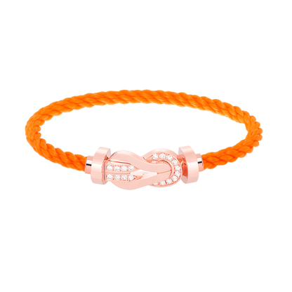 [Super Jewellery]CHANCE LARGE 8 FIGURE BUCKLE HALF DIAMOND BRACELET ROSE GOLD