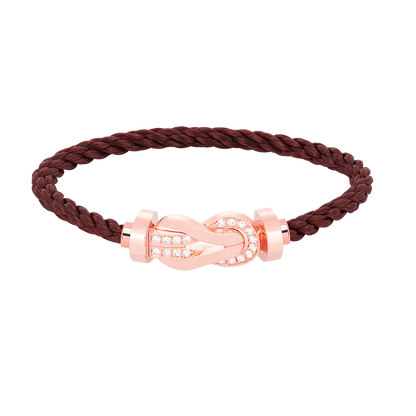 [Super Jewellery]CHANCE LARGE 8 FIGURE BUCKLE HALF DIAMOND BRACELET ROSE GOLD