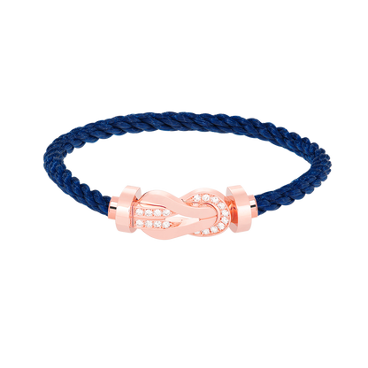 [Super Jewellery]CHANCE LARGE 8 FIGURE BUCKLE HALF DIAMOND BRACELET ROSE GOLD
