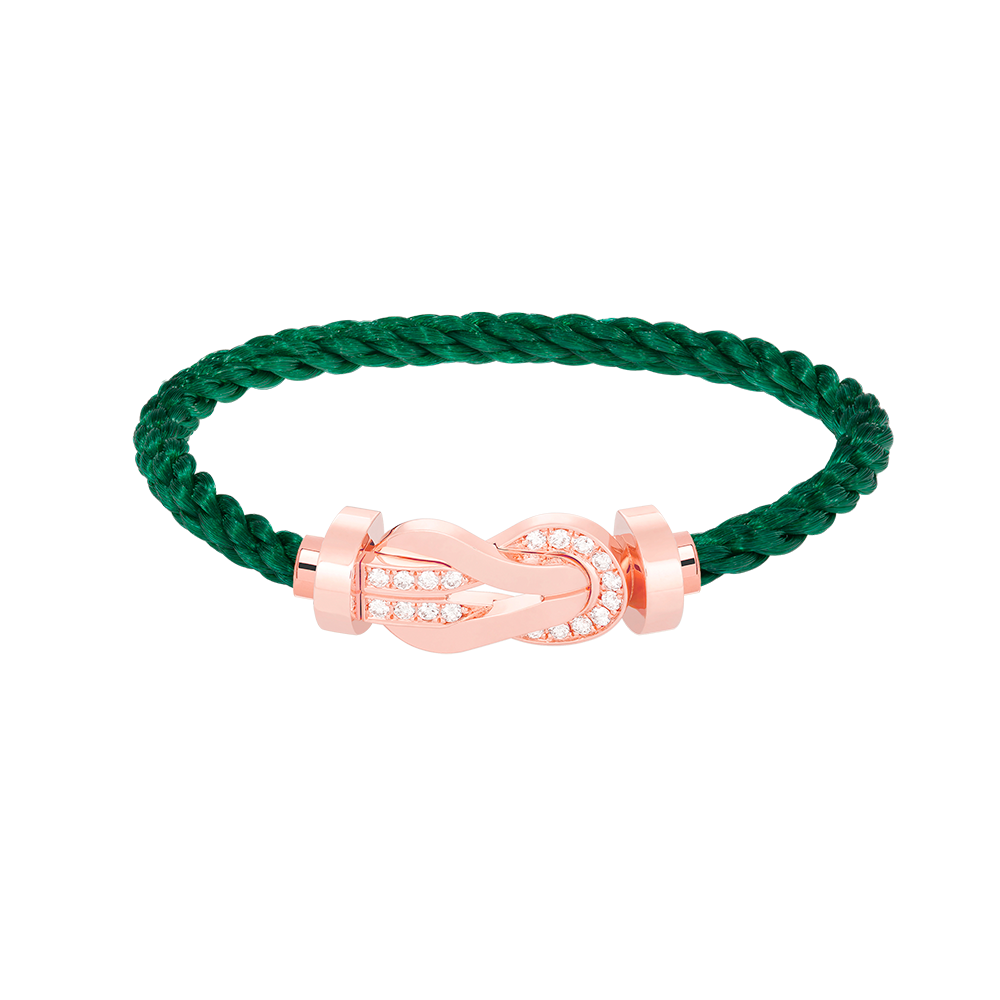 [Super Jewellery]CHANCE LARGE 8 FIGURE BUCKLE HALF DIAMOND BRACELET ROSE GOLD