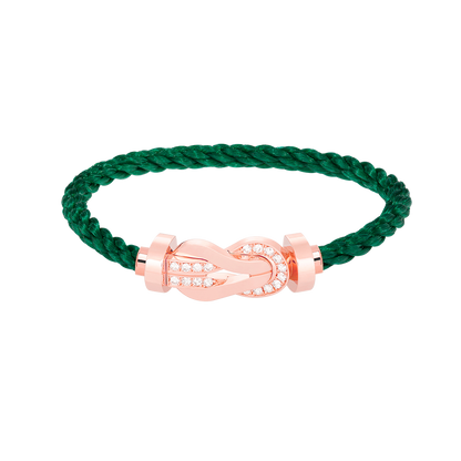 [Super Jewellery]CHANCE LARGE 8 FIGURE BUCKLE HALF DIAMOND BRACELET ROSE GOLD