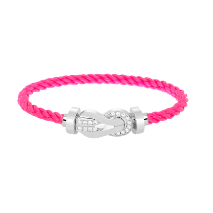 [Super Jewellery]CHANCE LARGE 8 FIGURE BUCKLE HALF DIAMOND BRACELET SILVER