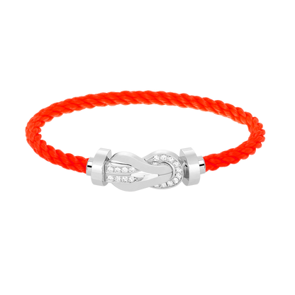 [Super Jewellery]CHANCE LARGE 8 FIGURE BUCKLE HALF DIAMOND BRACELET SILVER