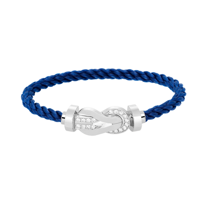 [Super Jewellery]CHANCE LARGE 8 FIGURE BUCKLE HALF DIAMOND BRACELET SILVER