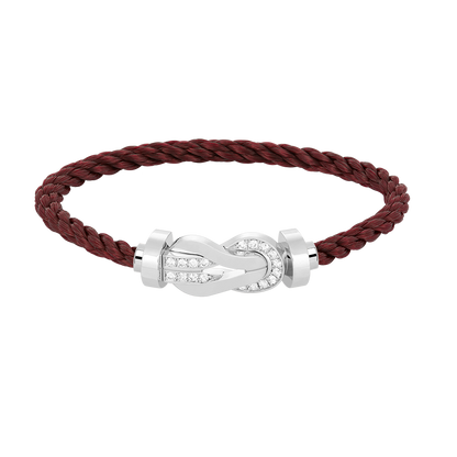 [Super Jewellery]CHANCE LARGE 8 FIGURE BUCKLE HALF DIAMOND BRACELET SILVER