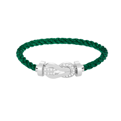 [Super Jewellery]CHANCE LARGE 8 FIGURE BUCKLE HALF DIAMOND BRACELET SILVER