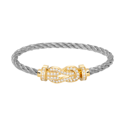 [Super Jewellery]CHANCE LARGE 8 FIGURE BUCKLE FULLDIAMOND BRACELET GOLD