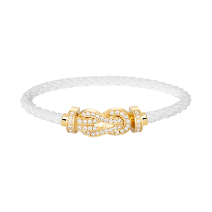 [Super Jewellery]CHANCE LARGE 8 FIGURE BUCKLE FULLDIAMOND BRACELET GOLD
