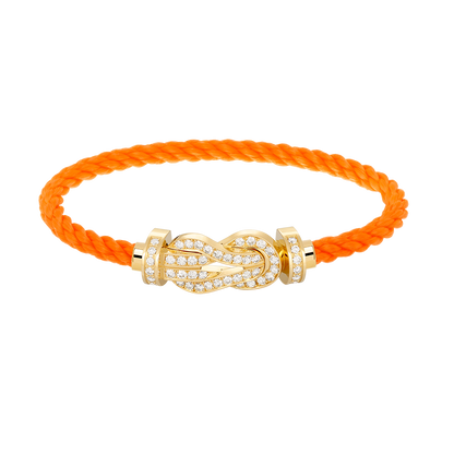 [Super Jewellery]CHANCE LARGE 8 FIGURE BUCKLE FULLDIAMOND BRACELET GOLD