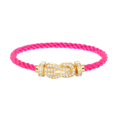 [Super Jewellery]CHANCE LARGE 8 FIGURE BUCKLE FULLDIAMOND BRACELET GOLD