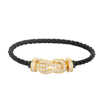 [Super Jewellery]CHANCE LARGE 8 FIGURE BUCKLE FULLDIAMOND BRACELET GOLD
