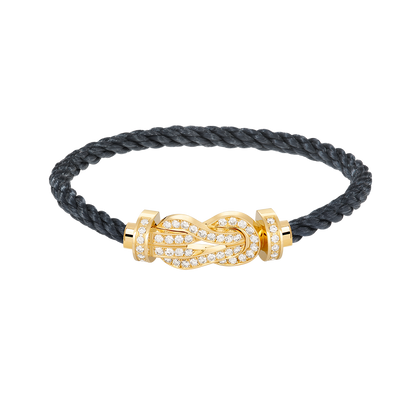 [Super Jewellery]CHANCE LARGE 8 FIGURE BUCKLE FULLDIAMOND BRACELET GOLD