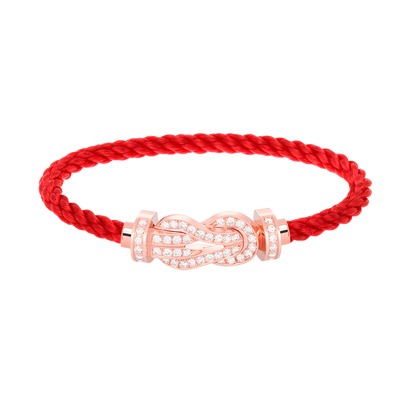 [Super Jewellery]CHANCE LARGE 8 FIGURE BUCKLE FULL DIAMOND BRACELET ROSE GOLD