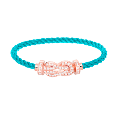 [Super Jewellery]CHANCE LARGE 8 FIGURE BUCKLE FULL DIAMOND BRACELET ROSE GOLD