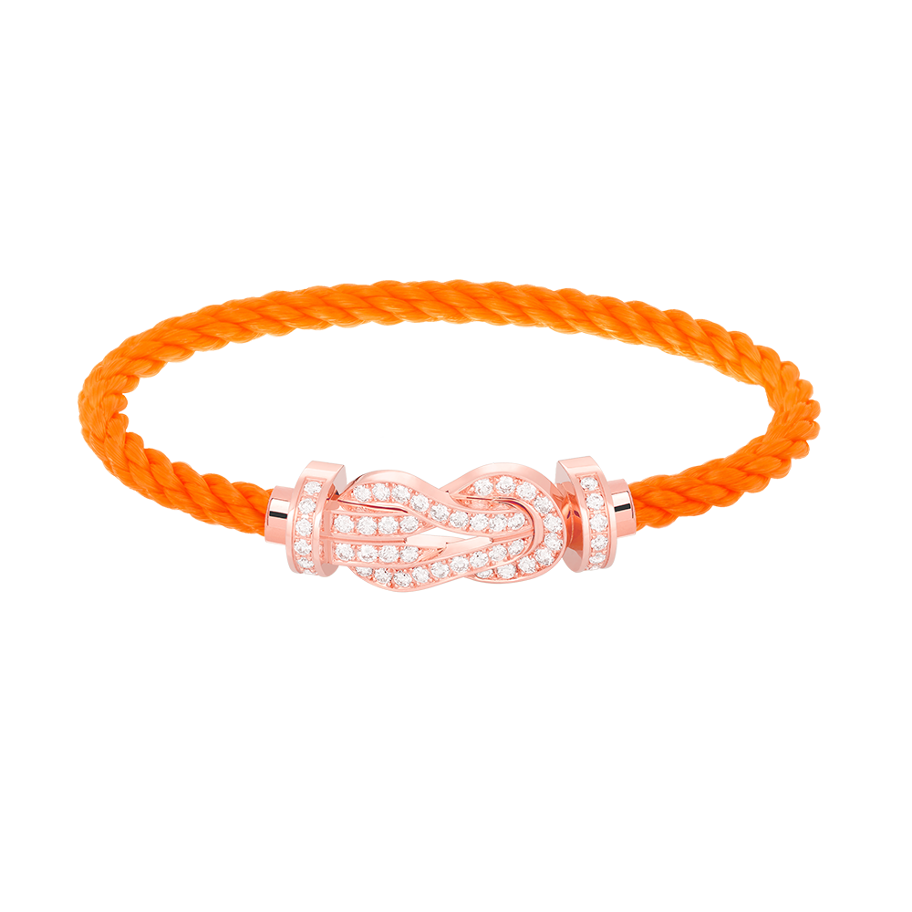 [Super Jewellery]CHANCE LARGE 8 FIGURE BUCKLE FULL DIAMOND BRACELET ROSE GOLD