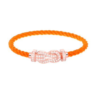 [Super Jewellery]CHANCE LARGE 8 FIGURE BUCKLE FULL DIAMOND BRACELET ROSE GOLD