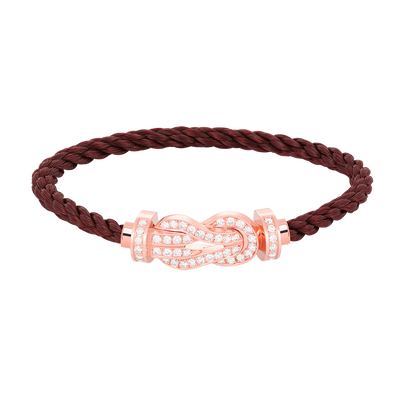 [Super Jewellery]CHANCE LARGE 8 FIGURE BUCKLE FULL DIAMOND BRACELET ROSE GOLD