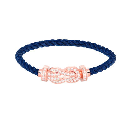 [Super Jewellery]CHANCE LARGE 8 FIGURE BUCKLE FULL DIAMOND BRACELET ROSE GOLD