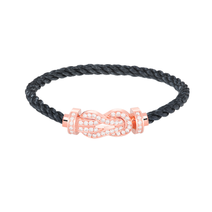 [Super Jewellery]CHANCE LARGE 8 FIGURE BUCKLE FULL DIAMOND BRACELET ROSE GOLD