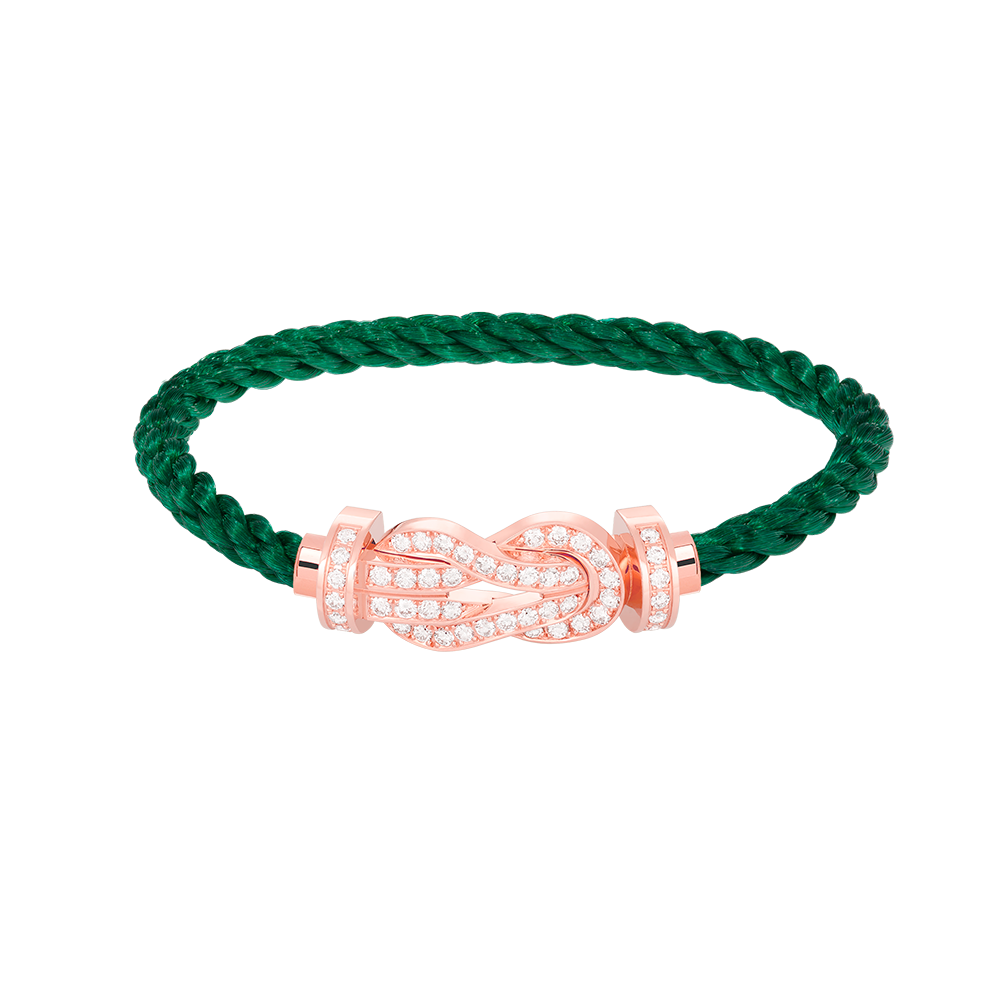[Super Jewellery]CHANCE LARGE 8 FIGURE BUCKLE FULL DIAMOND BRACELET ROSE GOLD