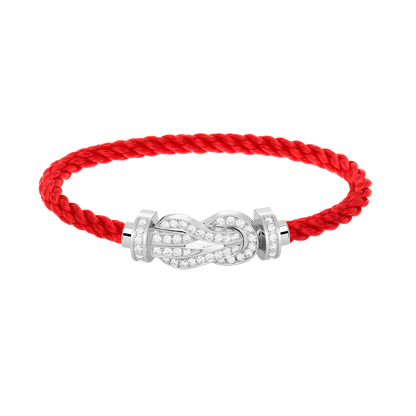 [Super Jewellery]CHANCE LARGE 8 FIGURE BUCKLE FULL DIAMOND BRACELET SILVER