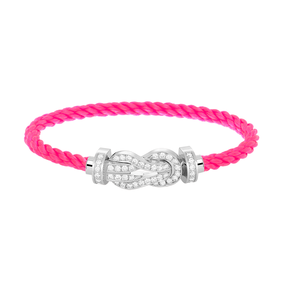 [Super Jewellery]CHANCE LARGE 8 FIGURE BUCKLE FULL DIAMOND BRACELET SILVER