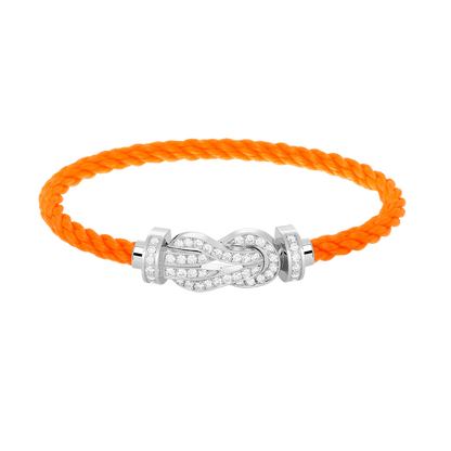 [Super Jewellery]CHANCE LARGE 8 FIGURE BUCKLE FULL DIAMOND BRACELET SILVER