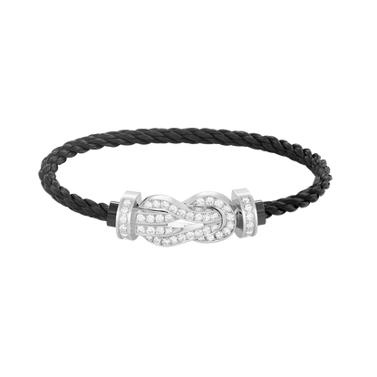 [Super Jewellery]CHANCE LARGE 8 FIGURE BUCKLE FULL DIAMOND BRACELET SILVER