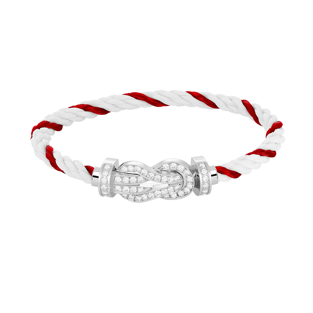 [Super Jewellery]CHANCE LARGE 8 FIGURE BUCKLE FULL DIAMOND BRACELET SILVER