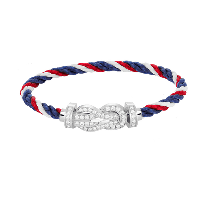 [Super Jewellery]CHANCE LARGE 8 FIGURE BUCKLE FULL DIAMOND BRACELET SILVER