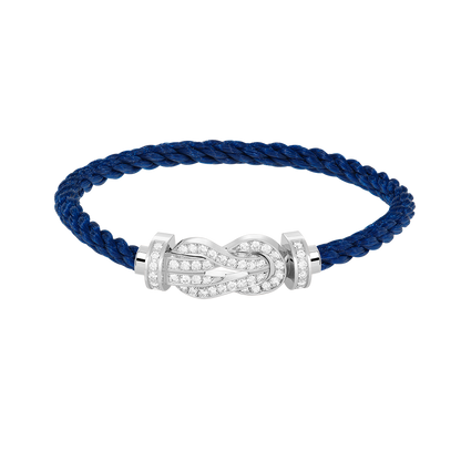 [Super Jewellery]CHANCE LARGE 8 FIGURE BUCKLE FULL DIAMOND BRACELET SILVER
