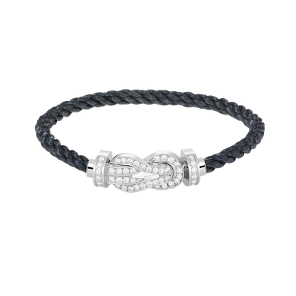 [Super Jewellery]CHANCE LARGE 8 FIGURE BUCKLE FULL DIAMOND BRACELET SILVER