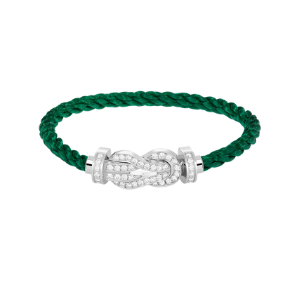 [Super Jewellery]CHANCE LARGE 8 FIGURE BUCKLE FULL DIAMOND BRACELET SILVER