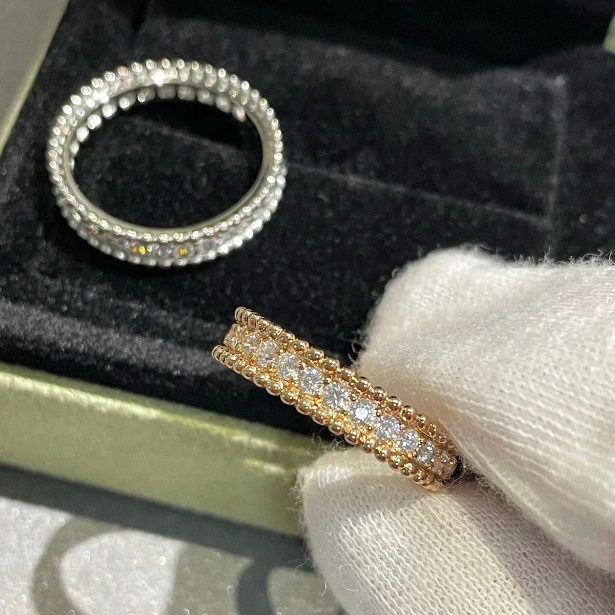 [Super CiCi ]PERLEE DIAMOND ROSE GOLD RING