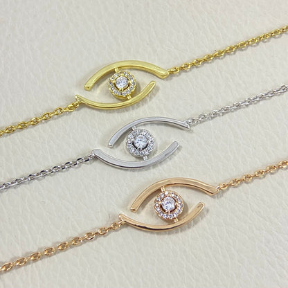 [Super Jewellery]Lucky Eye Pave-Set Diamond Bracelet