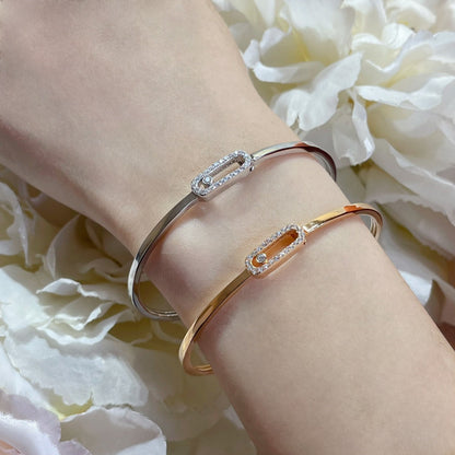 [Super Jewellery]Move Uno pavé flex bangle medium