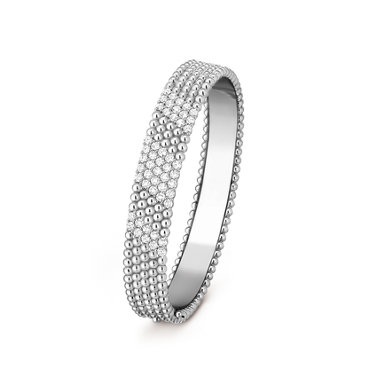 [Super Jewellery]  FIVE-ROW DIAMOND BRACELET